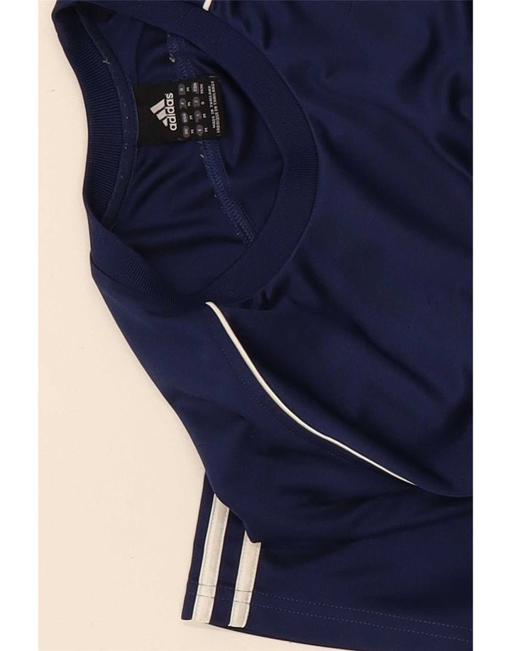 Adidas Herre T-Shirt Top Medium Navy Blue Sports