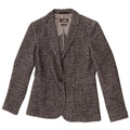 Massimo Dutti Dame 1 Knap Blazer Jakke EU 40 Medium Grey Houndstooth