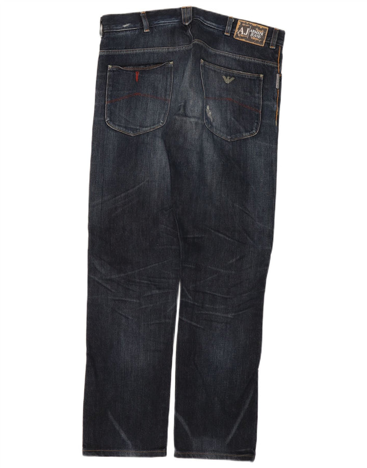Armani Jeans Herre Regular Straight Jeans W33 L31 Marineblå Bomuld