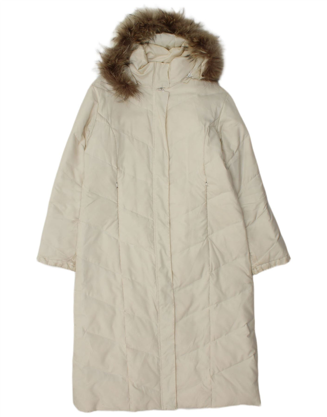 Conte of Florence Polstret hættefrakke til kvinder IT 44 Medium Off White