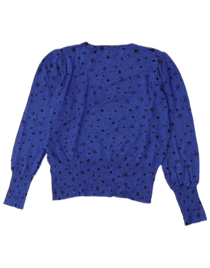 Marks & Spencer Dame Abstrakt mønster Boat Neck Jumper Sweater UK 14 Medi