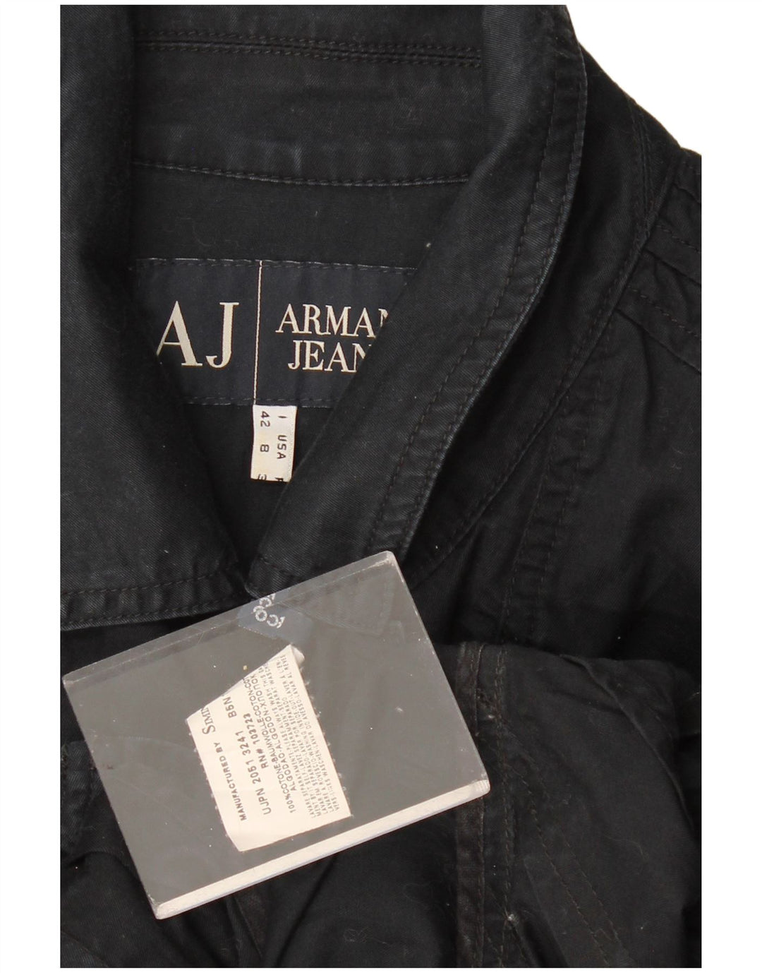 Armani Jeans Dame Bomber Jacket IT 42 Medium Sort Bomuld