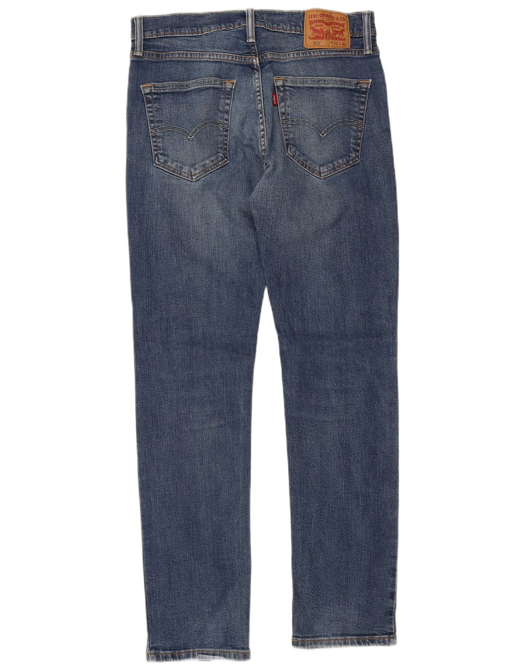 LEVI'S Herre 511 Slim Jeans W32 L32 Blå Bomuld