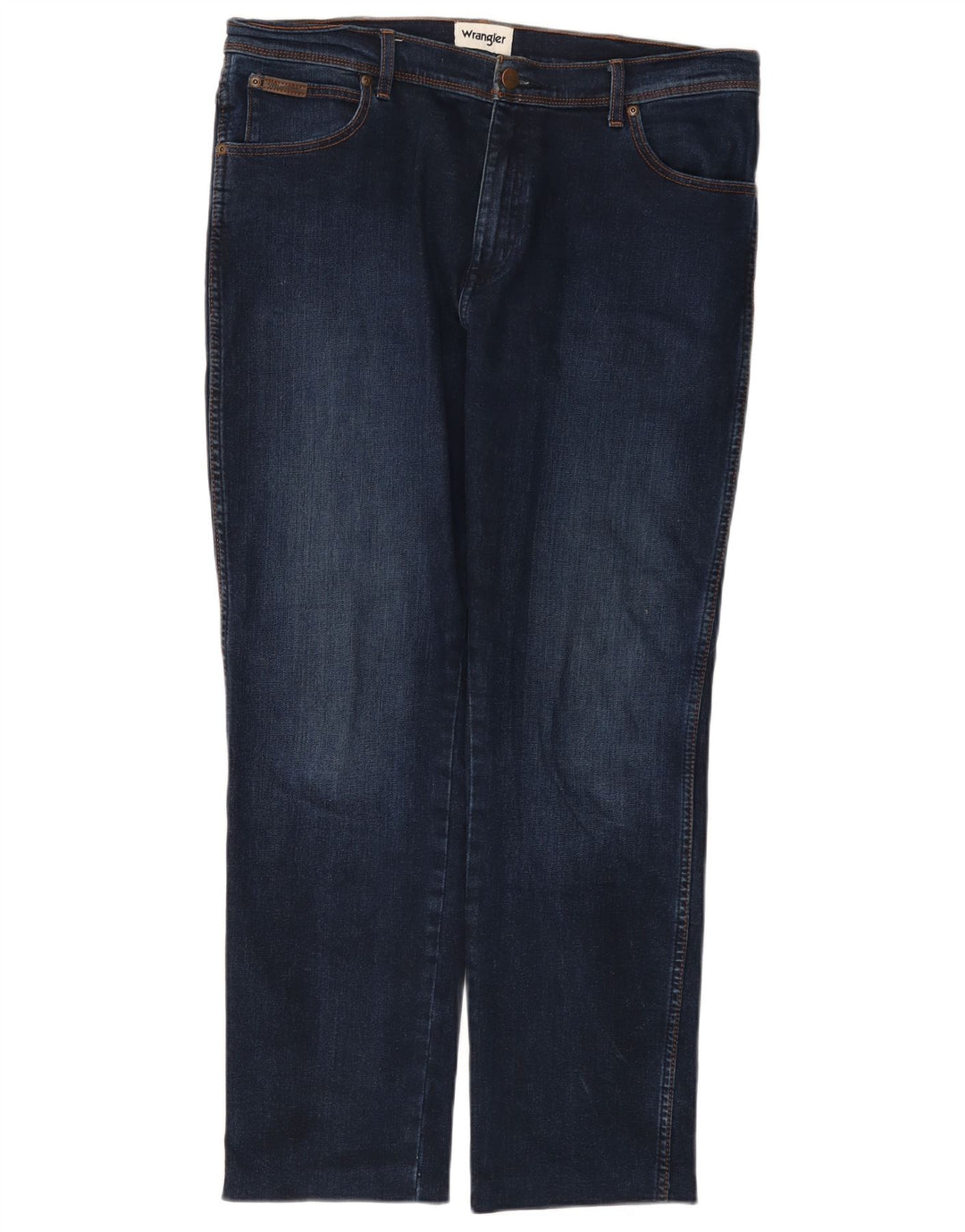 Wrangler Herre Texas Slim Jeans W36 L29 Marineblå Bomuld
