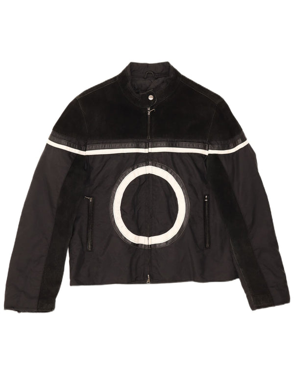 Les Boulevards Dame grafisk racerjakke IT 48 XL Sort Colourblock