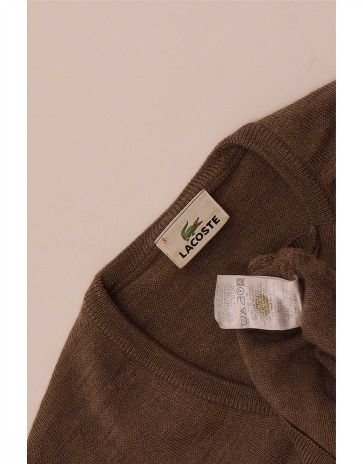 Lacoste Herre V-hals sweater str. 3 Lille Brun Ny Uld