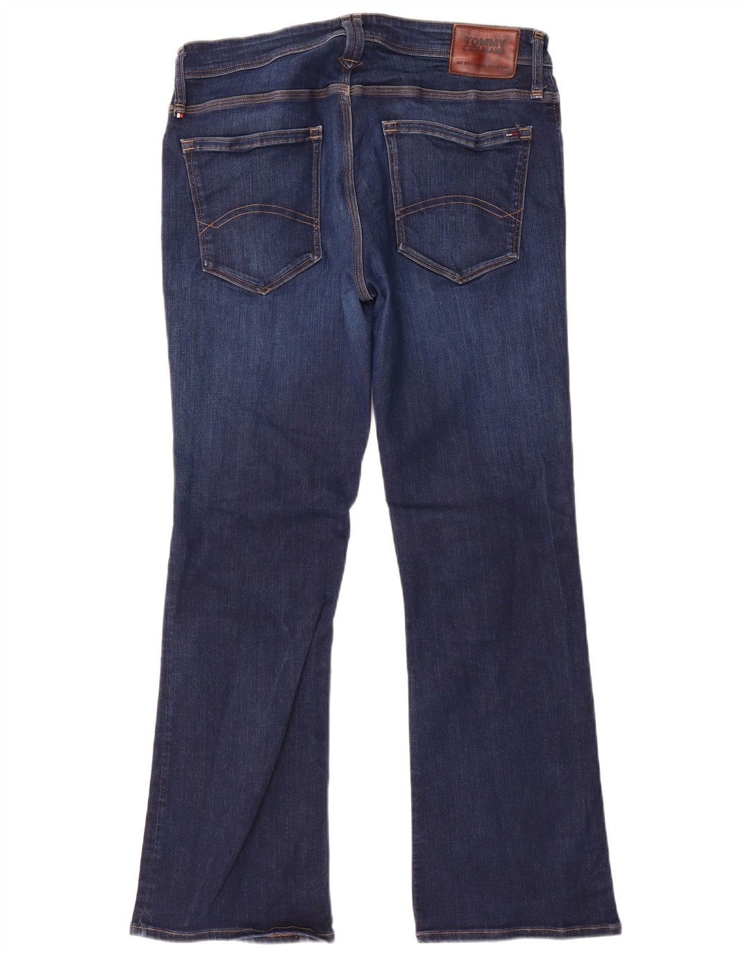 TOMMY HILFIGER Dame Bootcut Jeans W34 L30 Marineblå Bomuld