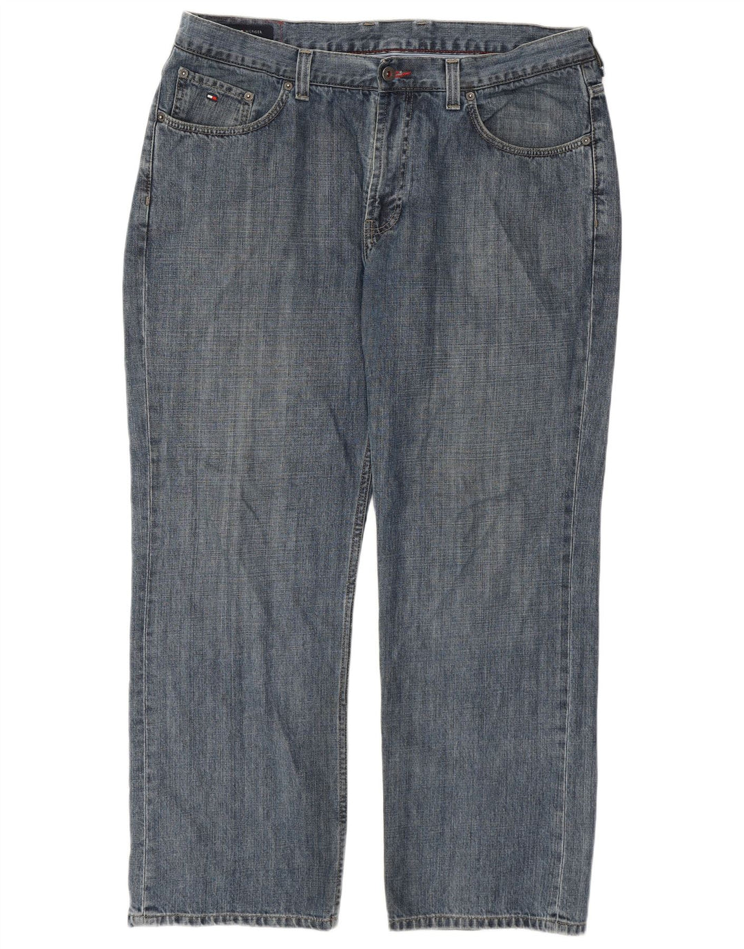 TOMMY HILFIGER Straight jeans til mænd W38 L30 Blå Bomuld