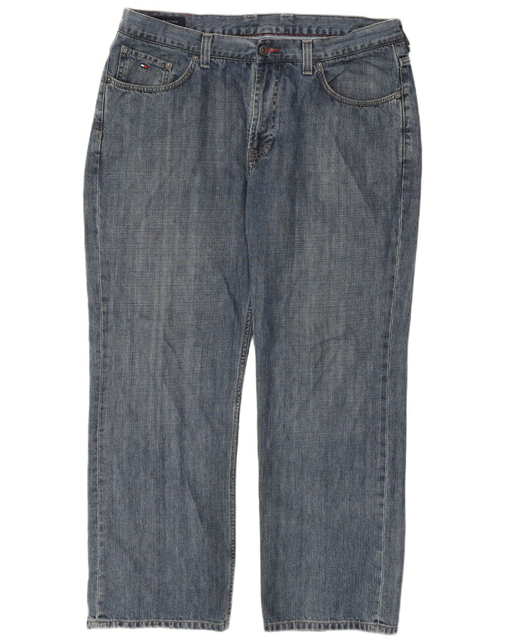TOMMY HILFIGER Straight jeans til mænd W38 L30 Blå Bomuld