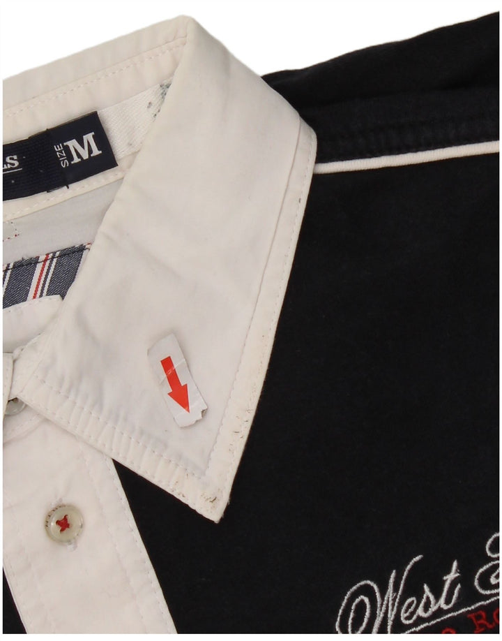 North Sails Herre Grafisk Rugby Polo Shirt Medium Navy Blue Colourblock