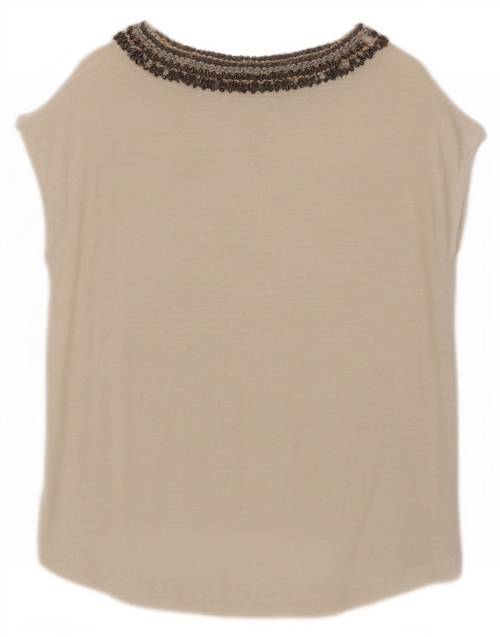 Zara Dame Oversized Bluse Top UK 10 Small White