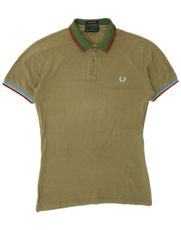 FRED PERRY Drenge poloshirt 15-16 år 2XL Khaki