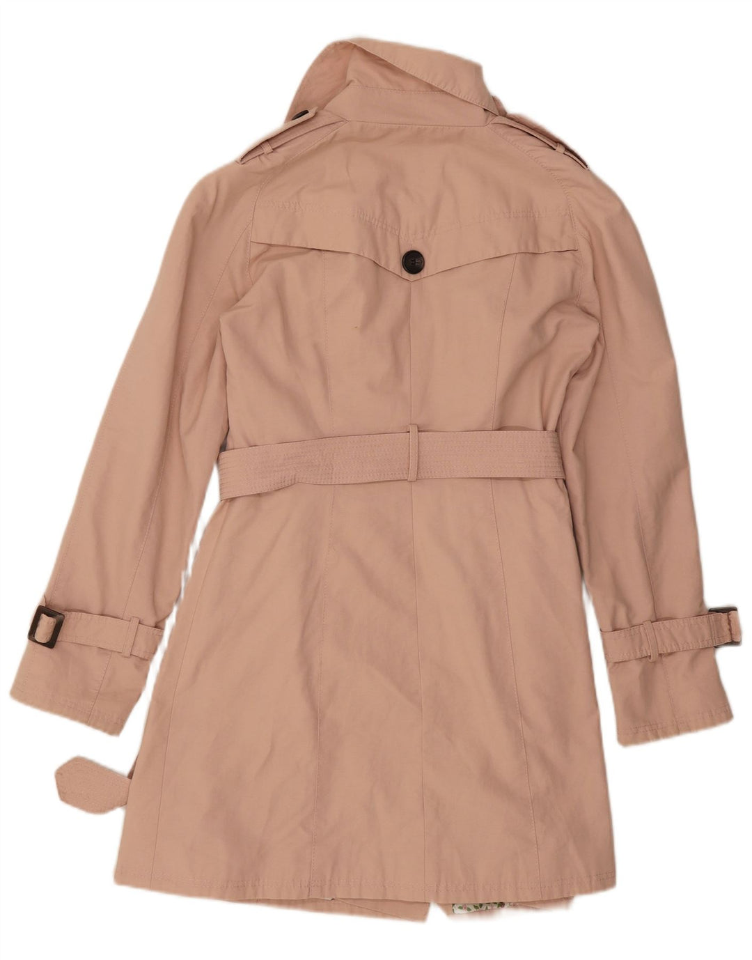 Marks & Spencer Trench Coat til kvinder UK 10 Small Pink Bomuld