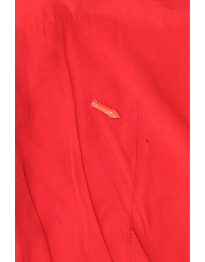 Andrea Mare Dame Skjorte Bluse UK 16 Large Red Silk