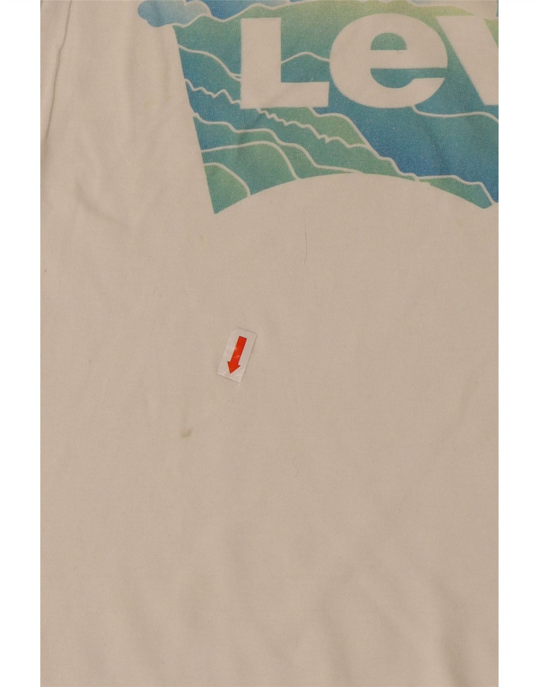 LEVI'S Womens Graphic T-Shirt Top UK 10 Small White Cotton
