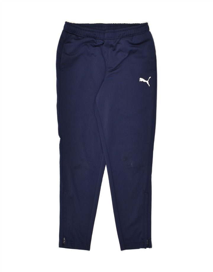 PUMA Boys Tracksuit Trousers 7-8 Years Navy Blue | Vintage Puma | Thrift | Second-Hand Puma | Used Clothing | Messina Hembry 