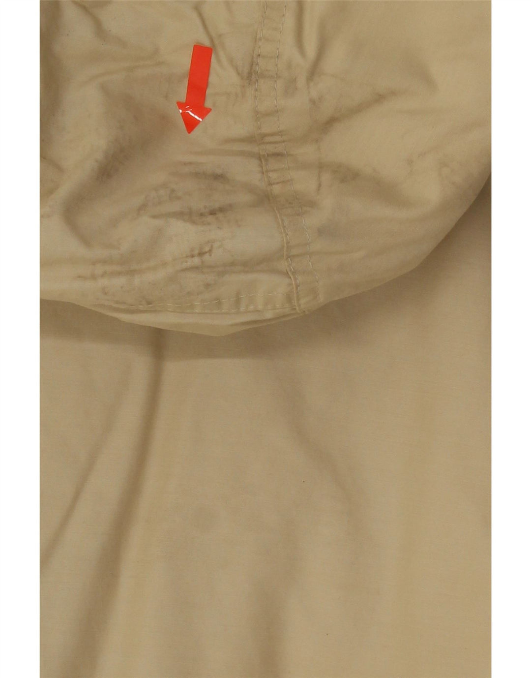 Fila Herre Hooded Windbreaker Jacket UK 36 Small Beige Bomuld