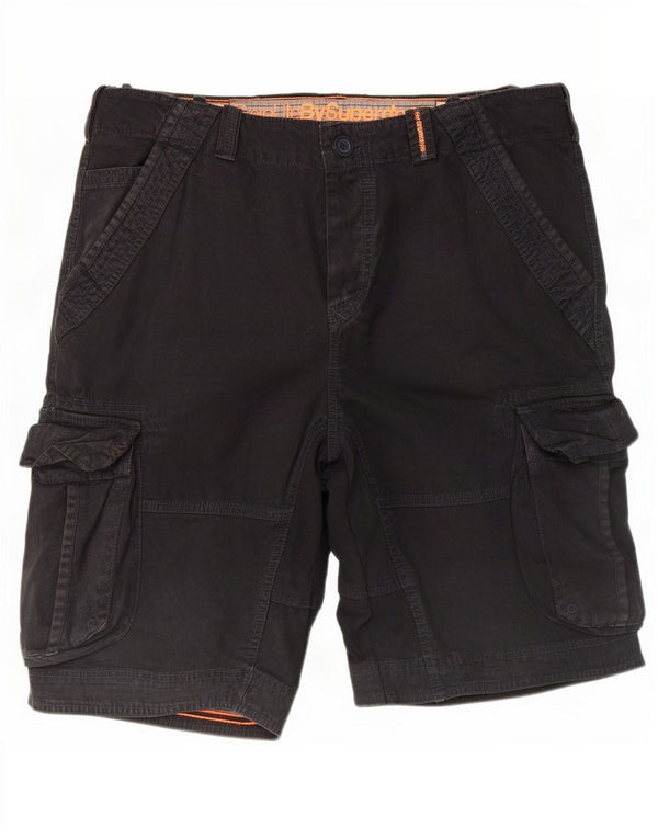 Superdry Cargo Shorts til mænd 2XL W38 sort bomuld
