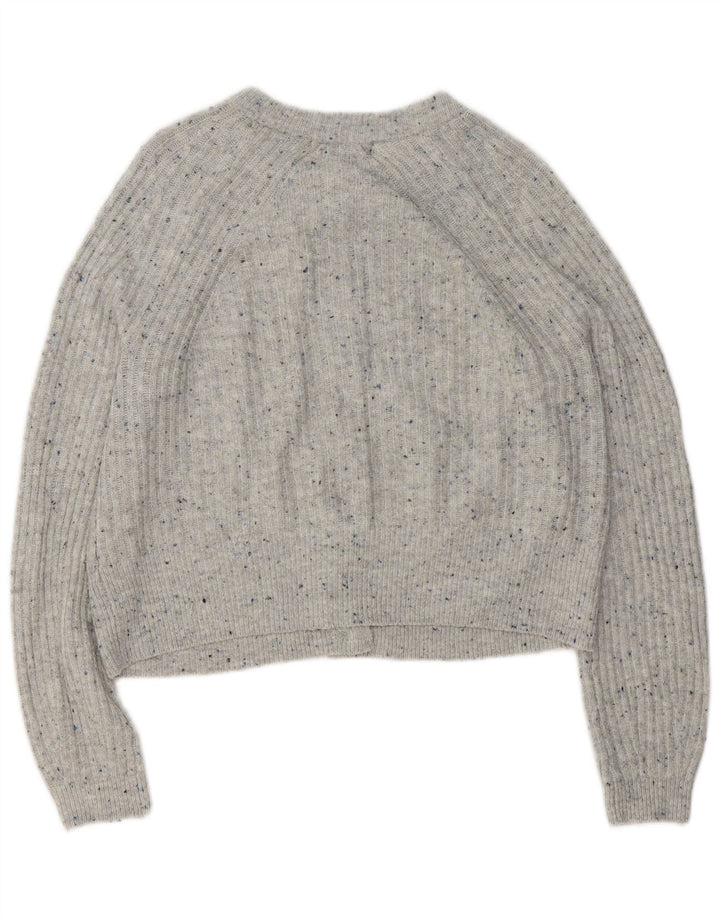 Marks & Spencer Dame Cardigan Sweater UK 14 Medium Grey Flecked Acryl