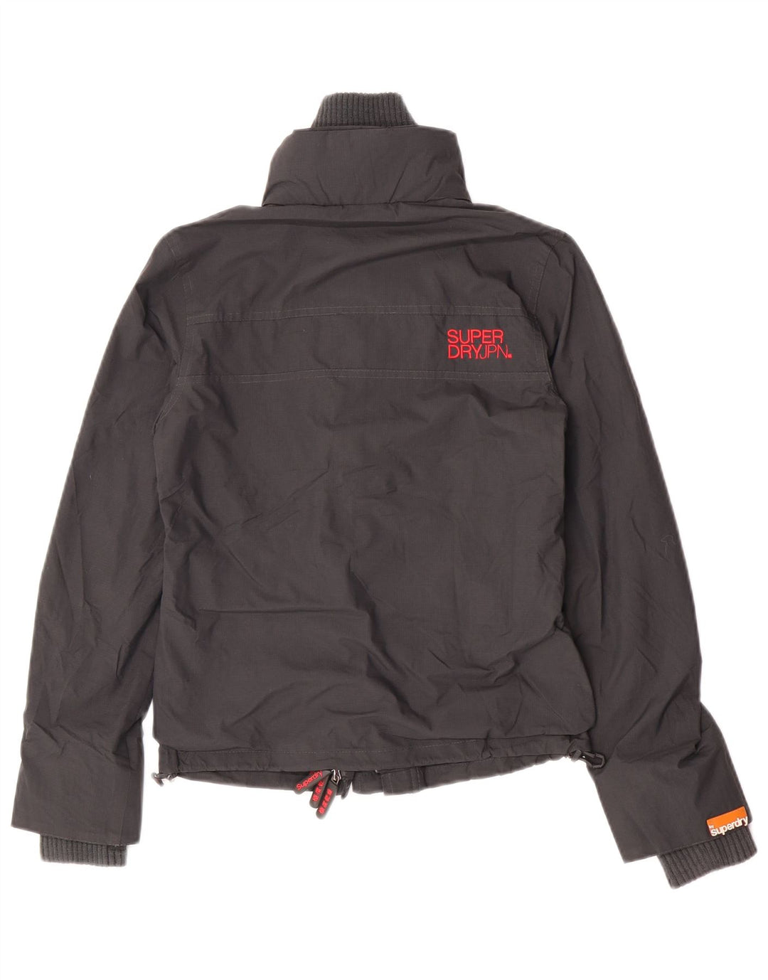 Superdry Grafisk regnjakke til kvinder UK 10 Lille grå nylon