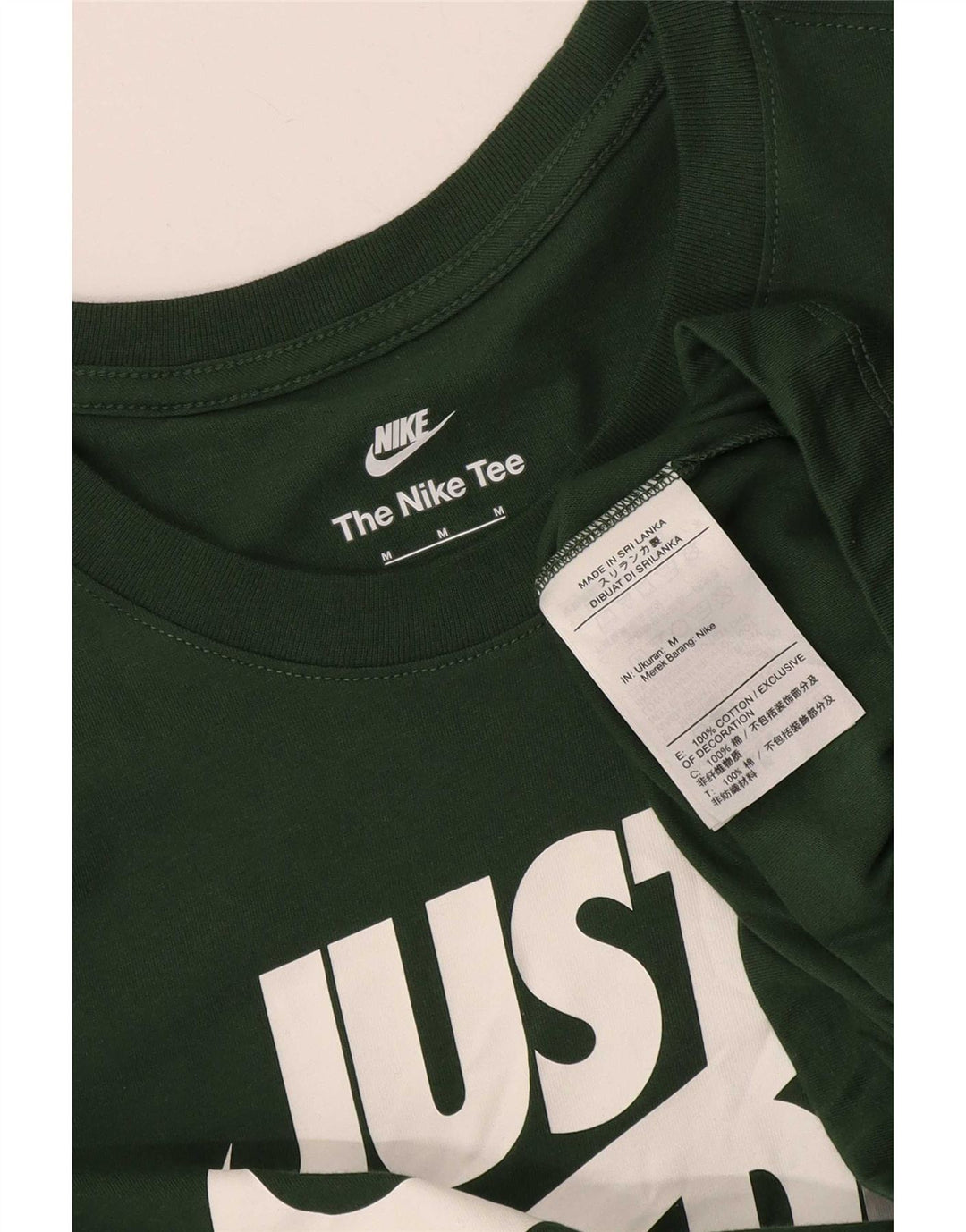 Nike Herre grafisk T-shirt top mellemgrøn bomuld