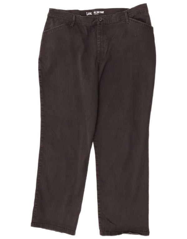 Lee Dame Lige Casual Bukser US 16 2XL W34 L28 Sort Bomuld