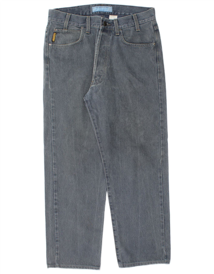 Armani Straight Jeans til mænd W33 L27 blå bomuld