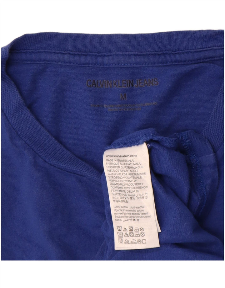 Calvin Klein Jeans Herre grafisk T-shirt top mellemblå bomuld