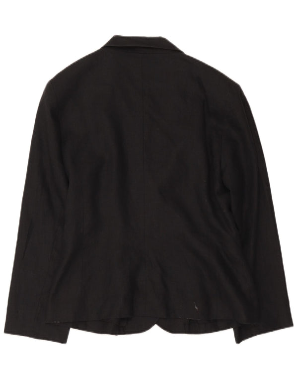 Inwear Dame 2 Button Blazer Jacket UK 14 Large Black Acetate