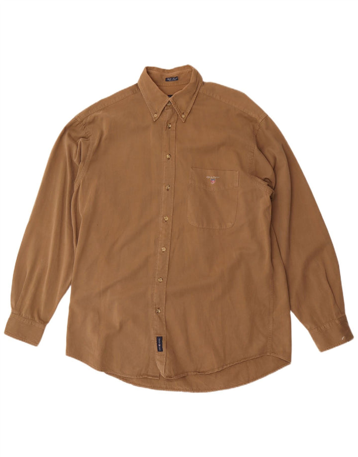 Gant Herre Loose Fit skjorte medium brun bomuld