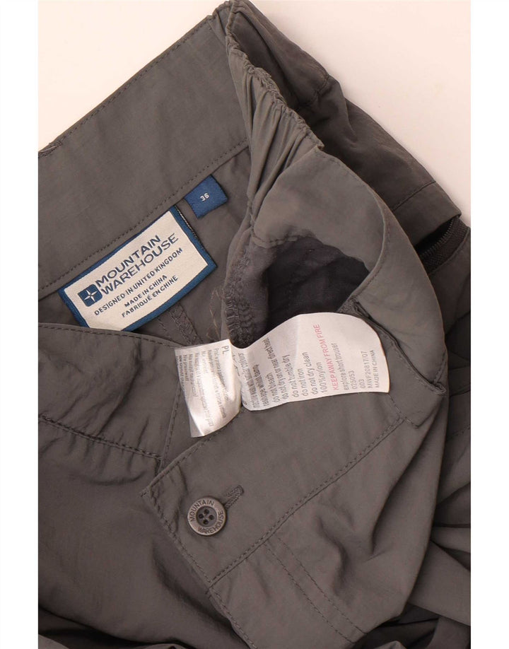 Mountain Warehouse Herre Straight Cargo Bukser W36 L29 Grå Nylon