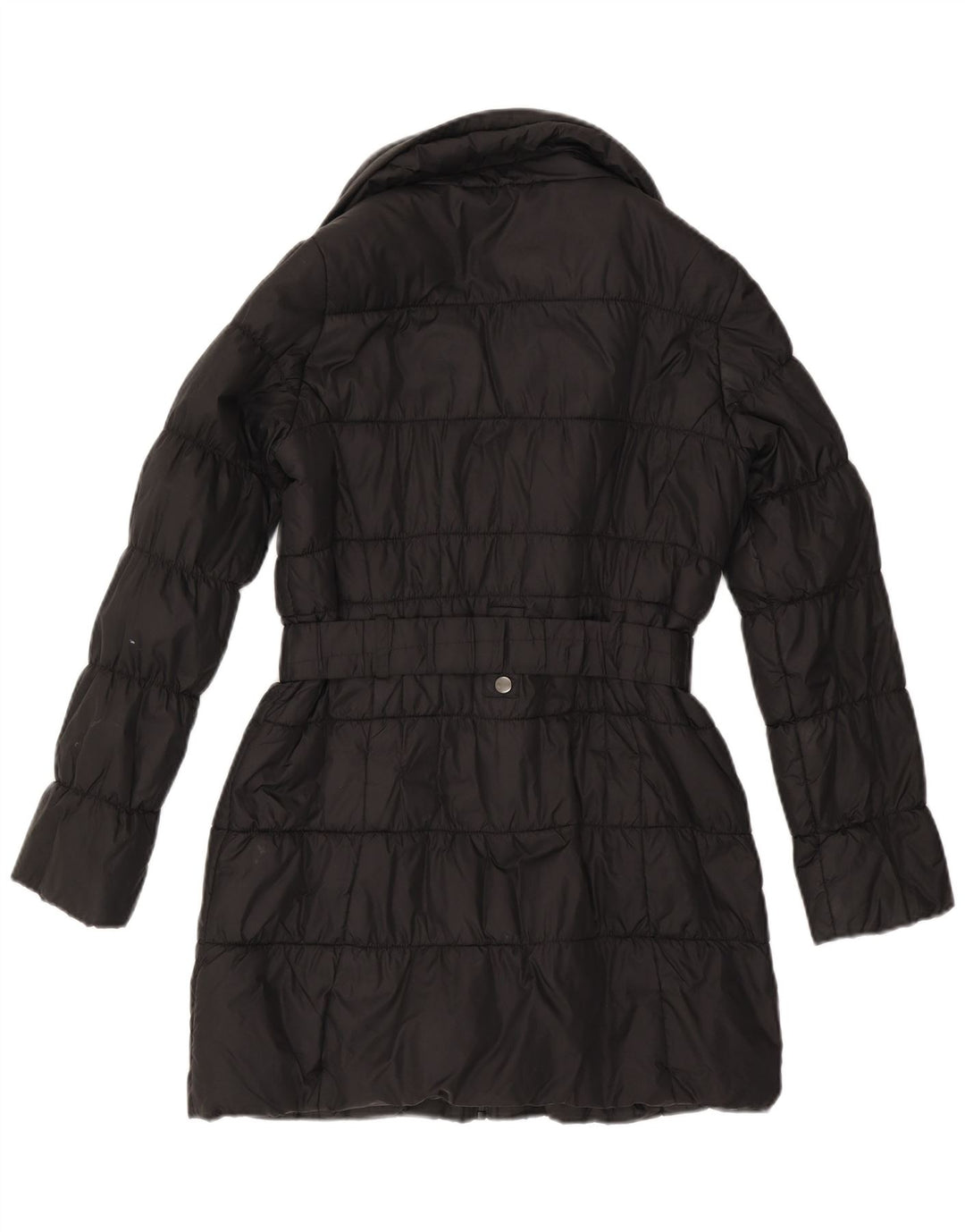 Marks & Spencer Dame Hætte Oversized Polstret Frakke UK 10 Small Black