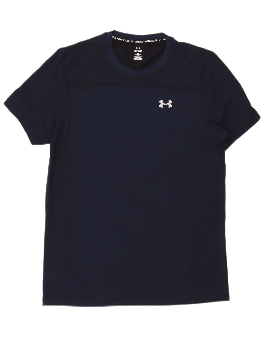 Under Armour Herre T-Shirt Top Stor Marineblå Nylon