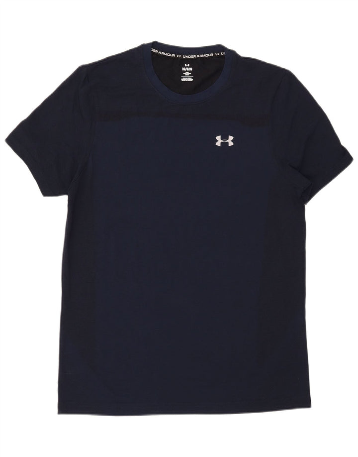 Under Armour Herre T-Shirt Top Stor Marineblå Nylon
