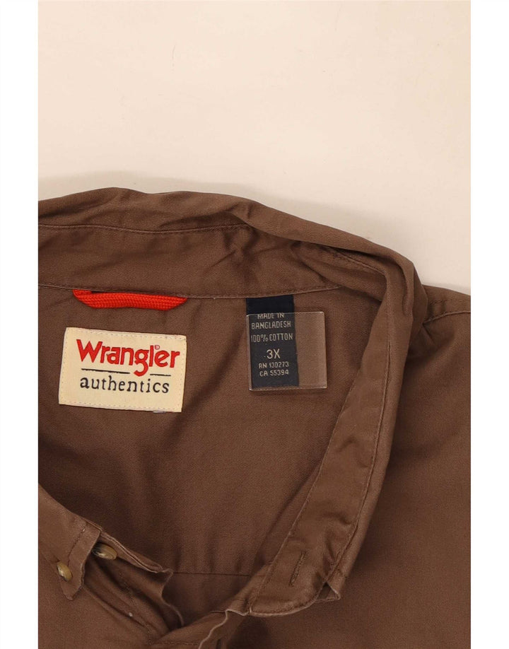 Wrangler herreskjorte 3XL brun bomuld