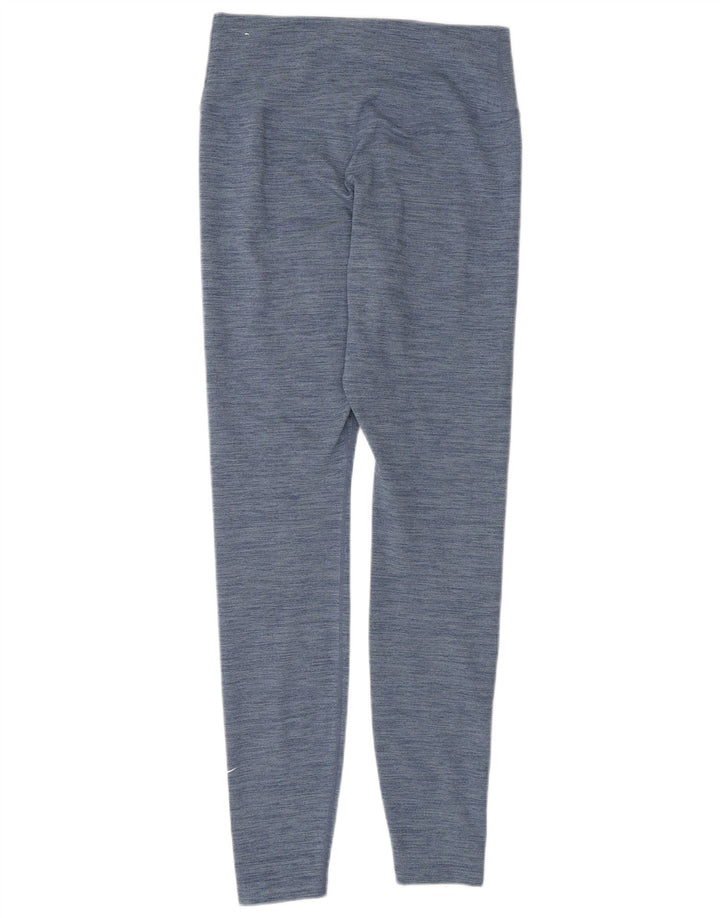 Nike Dame Dri Fit Leggings UK 8 Small Blue