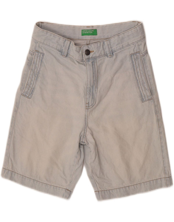 Benetton Girls Denim Shorts 10-11 år XL W25 Blå Bomuld