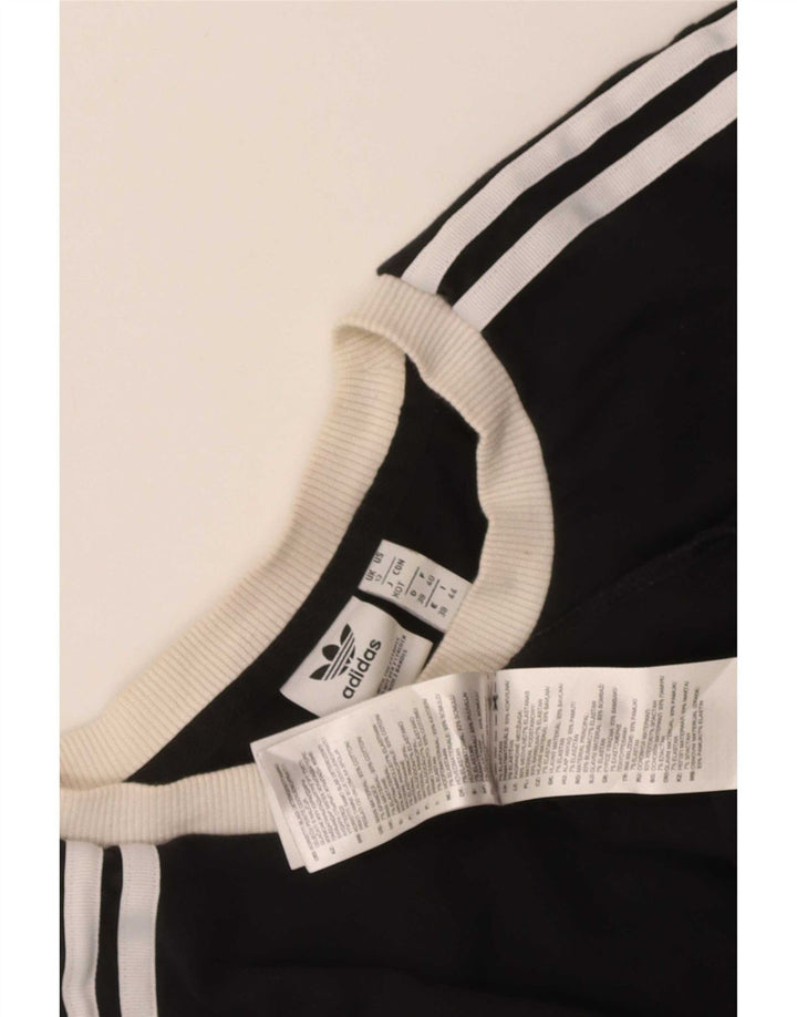 Adidas Dame Top Langærmet UK 12 Medium Sort Bomuld