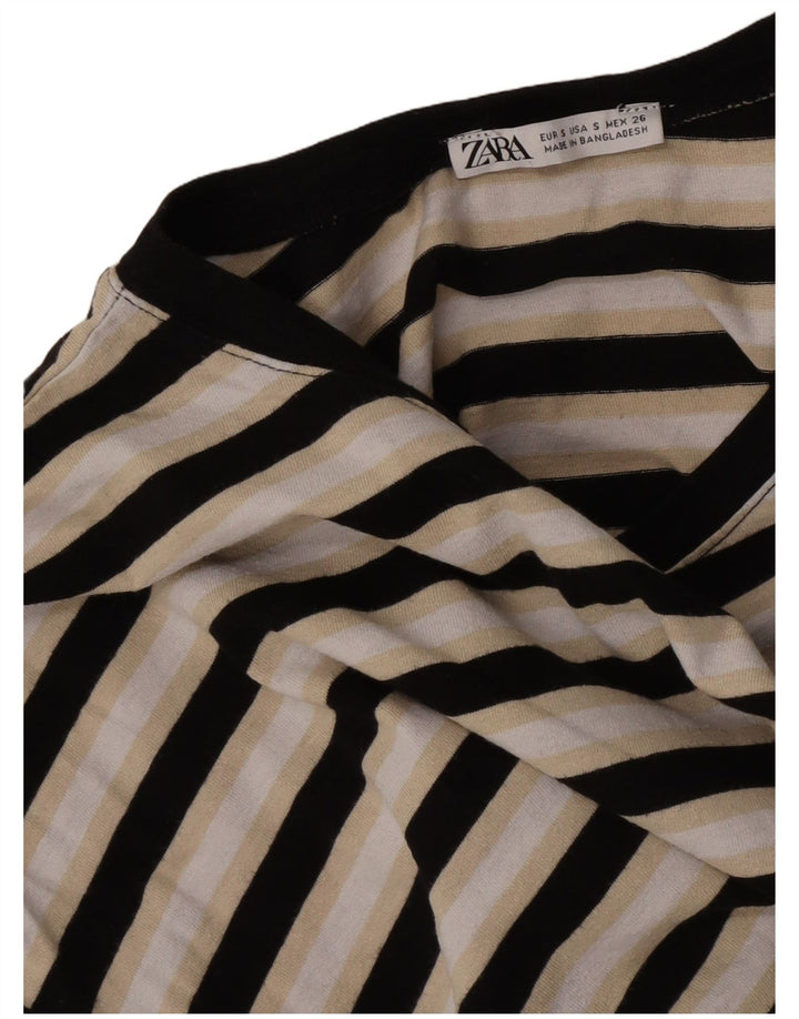 Zara Dame Oversized T-Shirt Top UK 10 Small Multicolored Striped