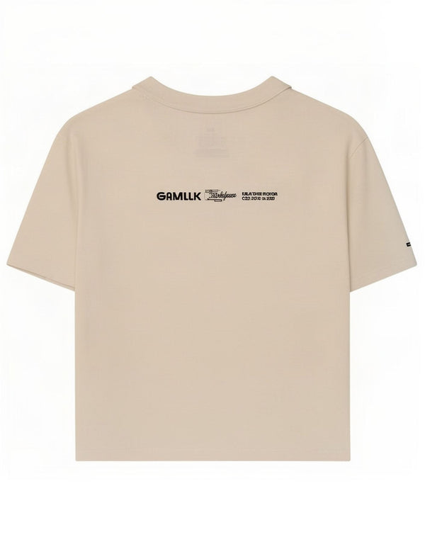 Tommy Hilfiger Dame Crop Grafisk T-Shirt Top UK 6 XS Hvid Bomuld