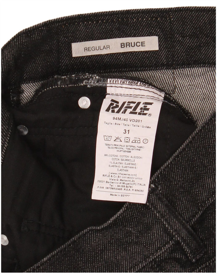 RIFLE Dame Bruce Regular Straight Jeans W31 L32 Sort Bomuld