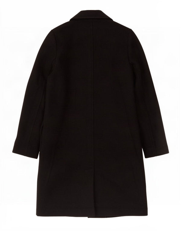 Zara Womens Open Overcoat UK 10 Small Black Polyester