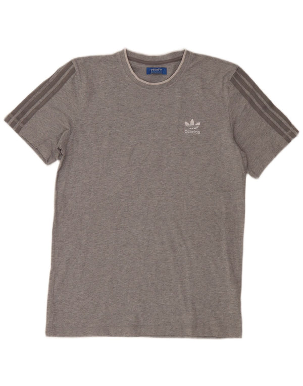Adidas T-shirt top mellem grå bomuld til mænd