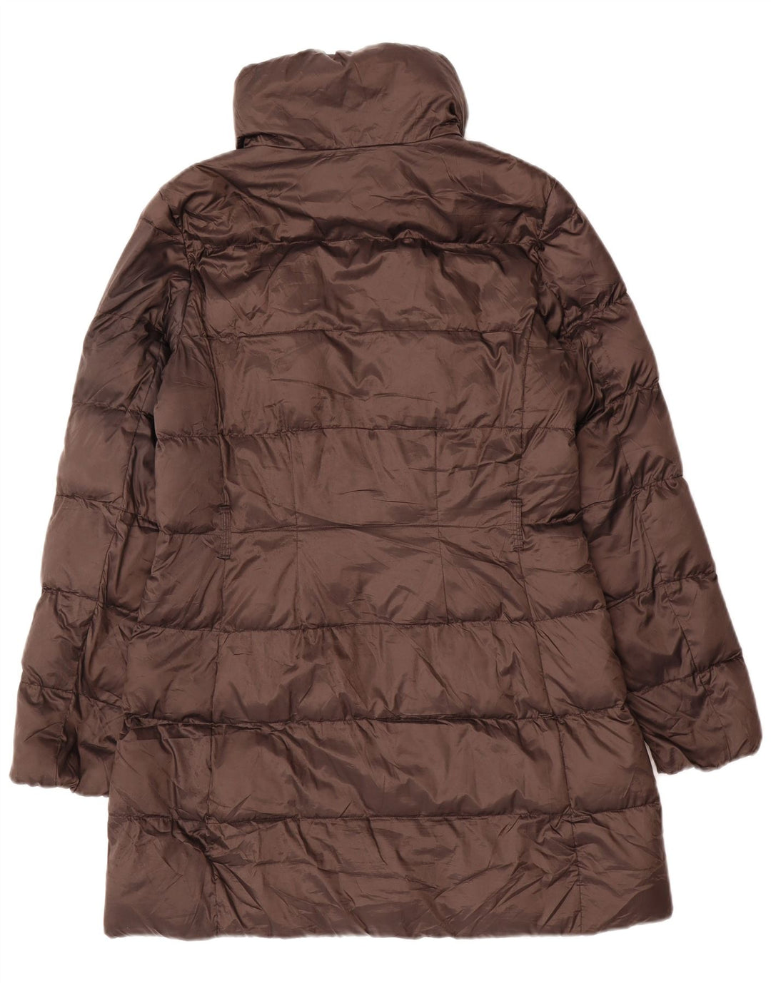 Massimo Dutti Dame Polstret Frakke UK 14 Medium Brun Polyamid