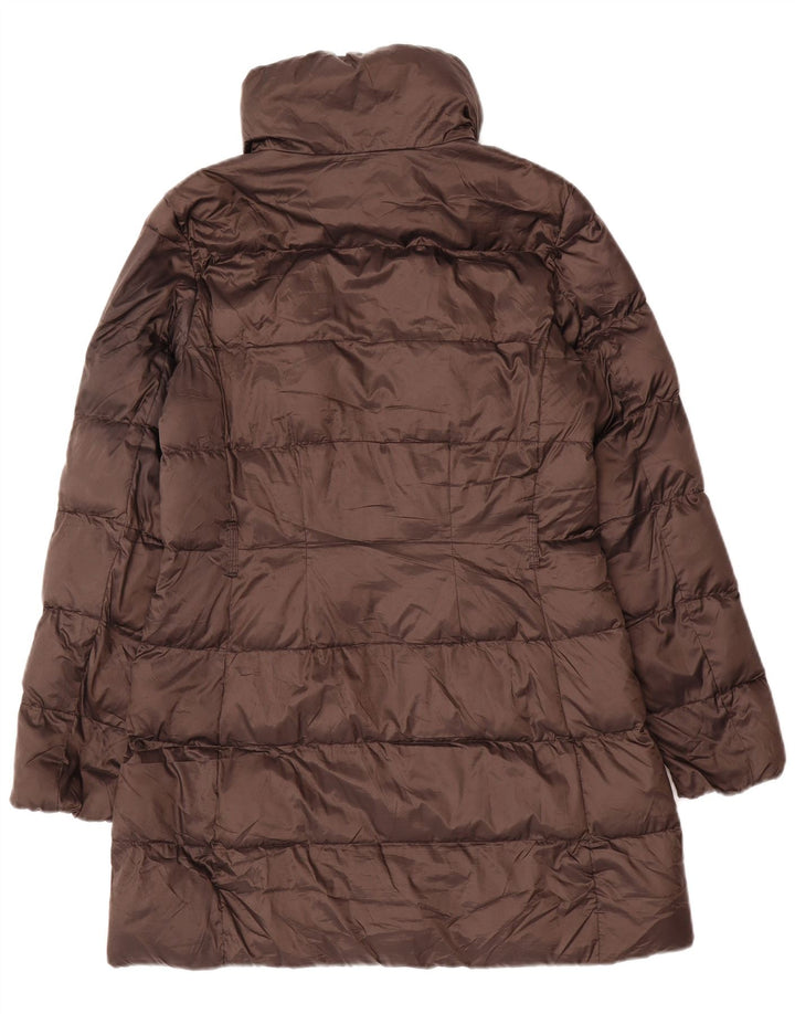 Massimo Dutti Dame Polstret Frakke UK 14 Medium Brun Polyamid