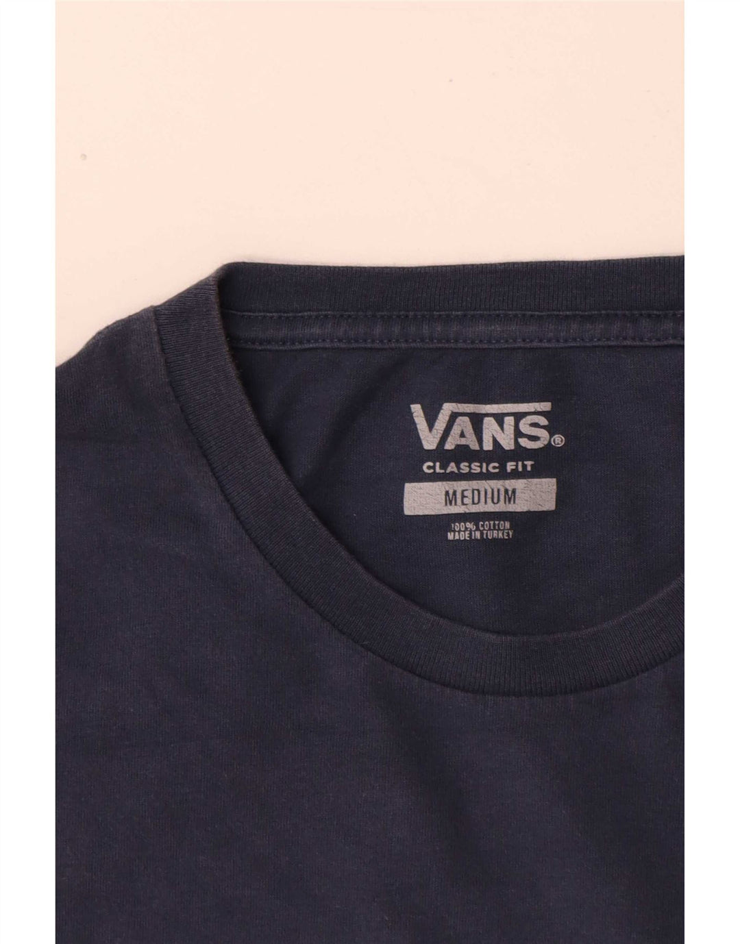 Vans Herre Classic Fit T-Shirt Top Medium Blue Colourblock Bomuld