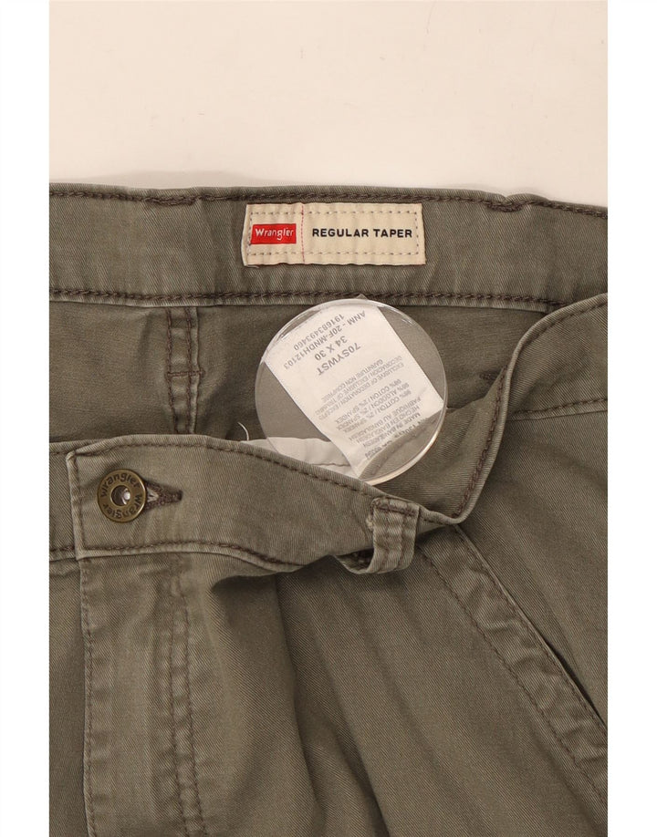 WRANGLER Herre Regular Tapered Cargo Bukser W34 L30 Khaki Bomuld