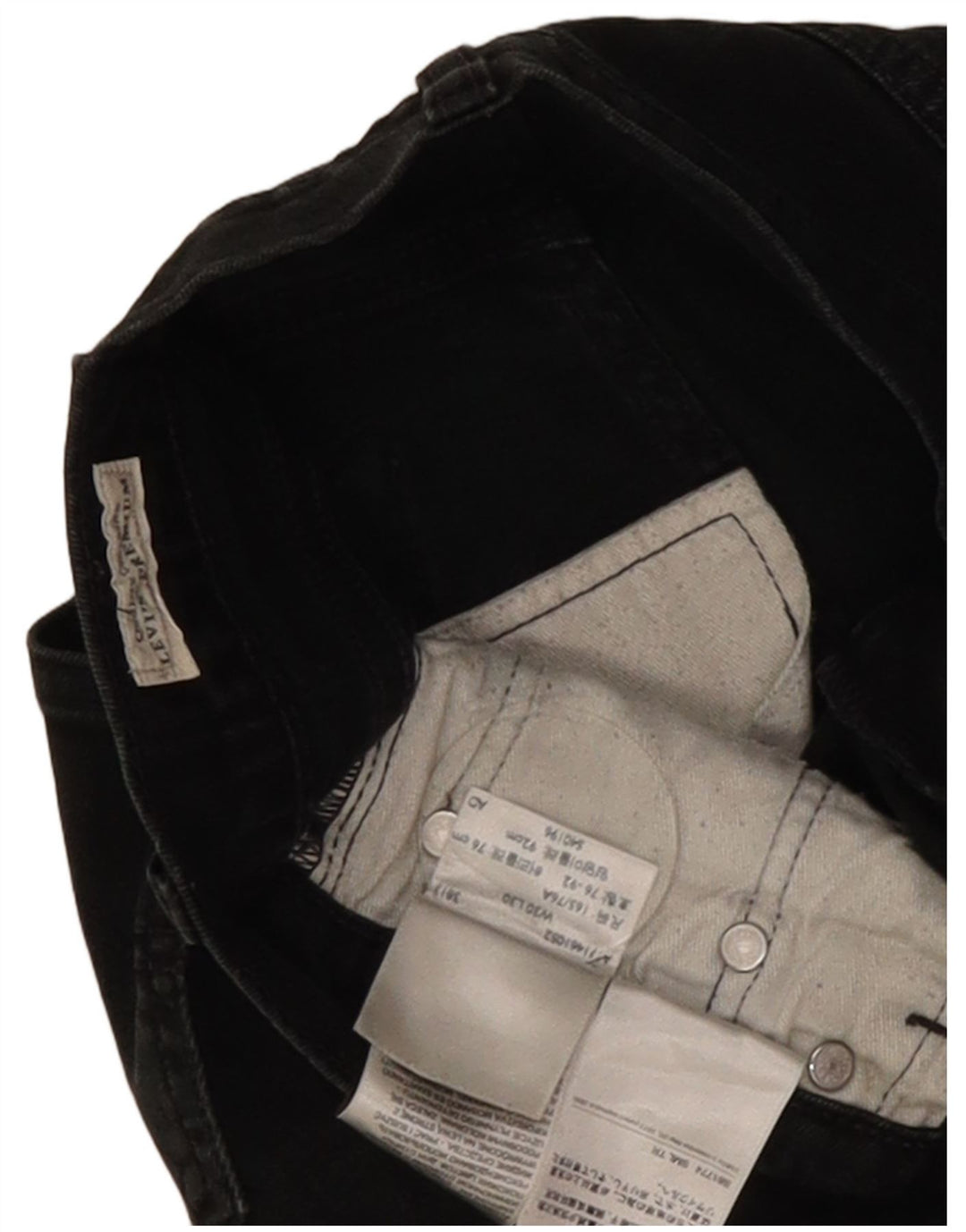 Levi's Straight Jeans til mænd W30 L30 Sort bomuld