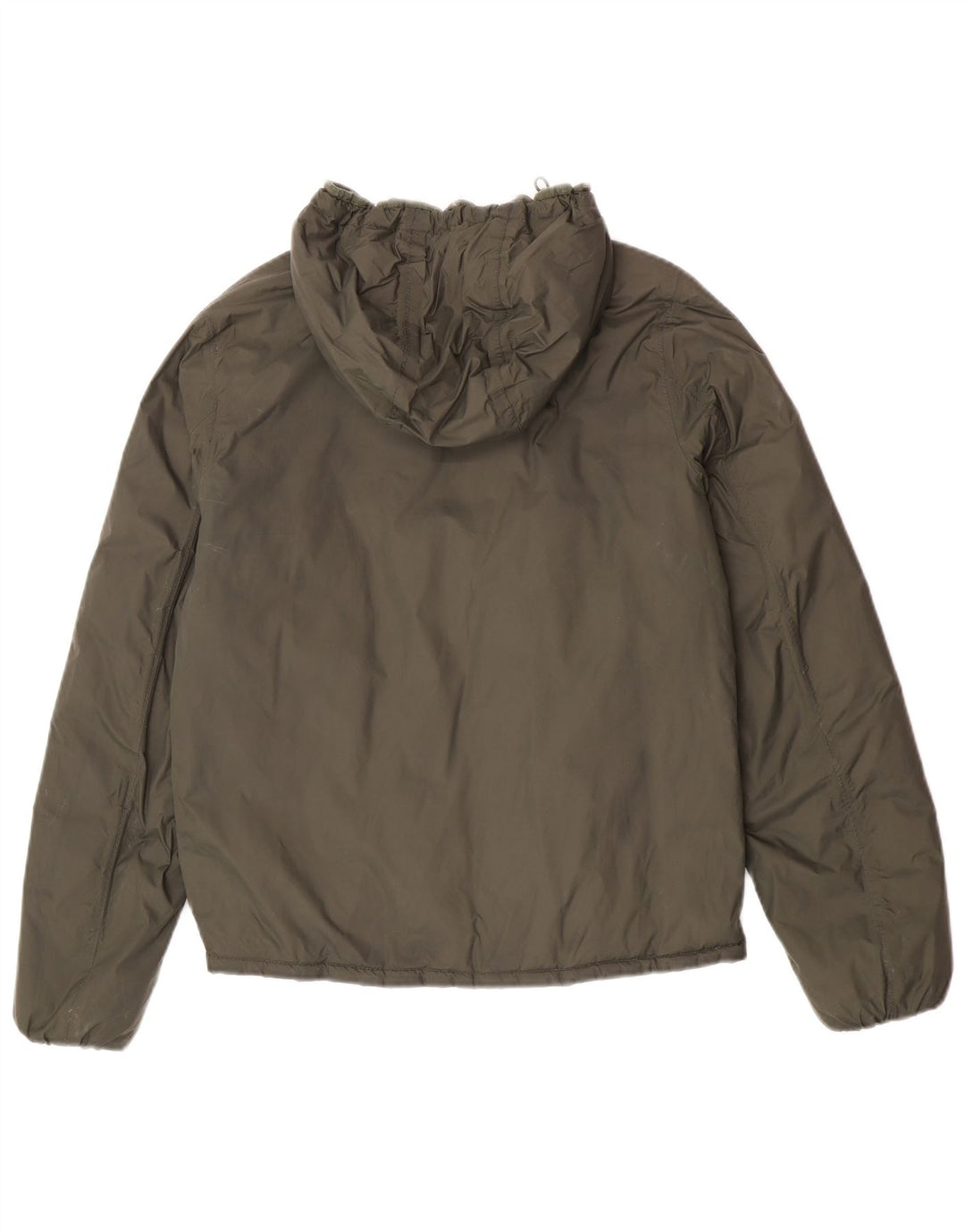 K-Way Herre Hætte Vendbar Polstret Jakke UK 38 Medium Grøn Polyamid