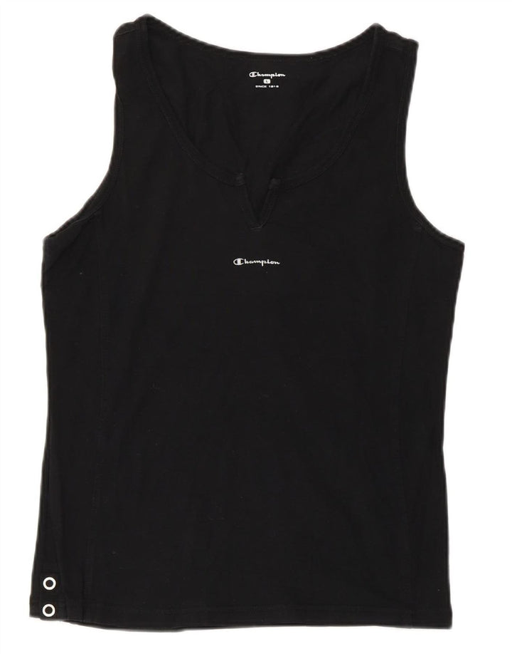 CHAMPION Womens Vest Top UK 14 Large Black